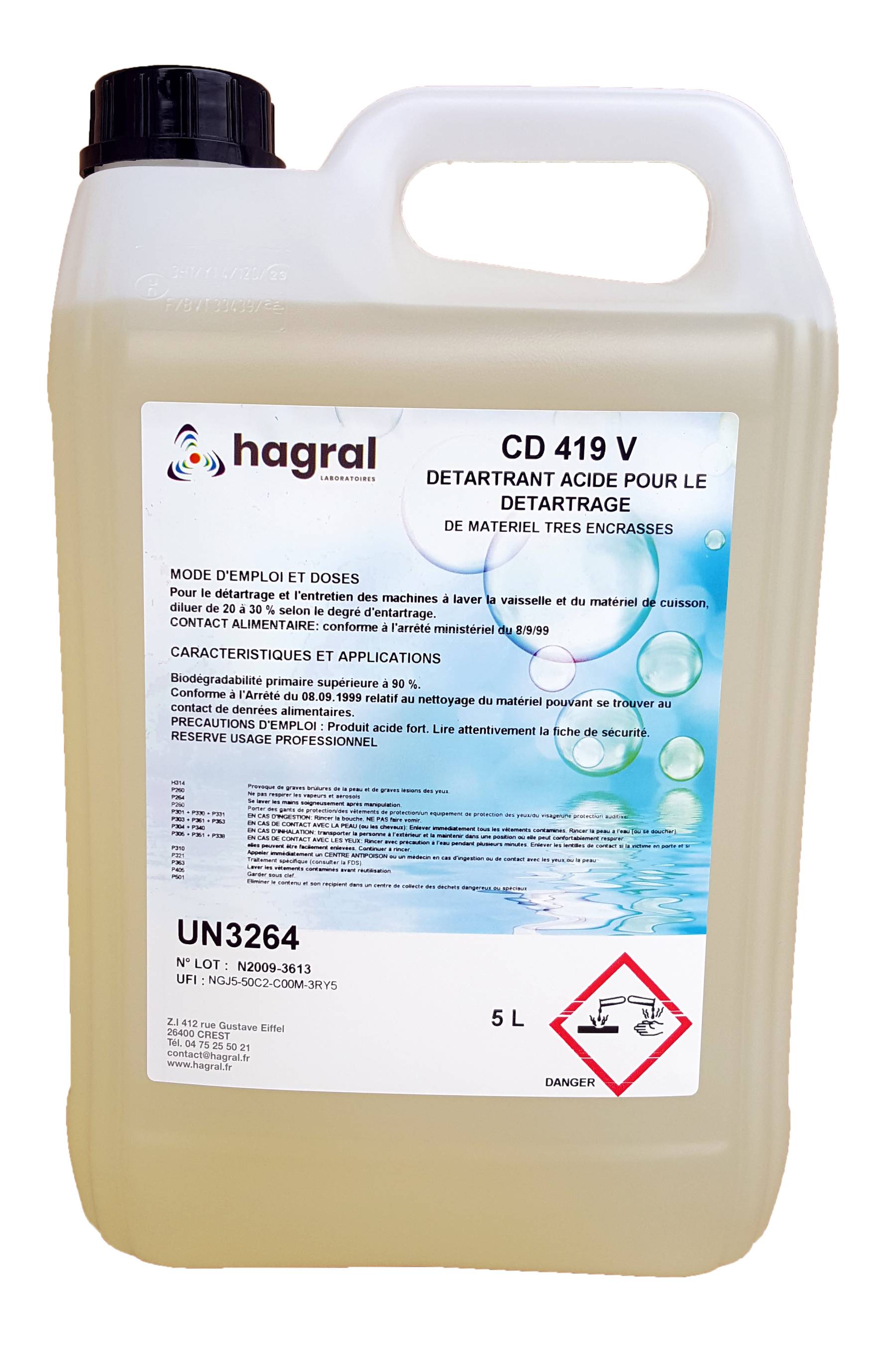 Détartrant acide CD 419V HAGRAL